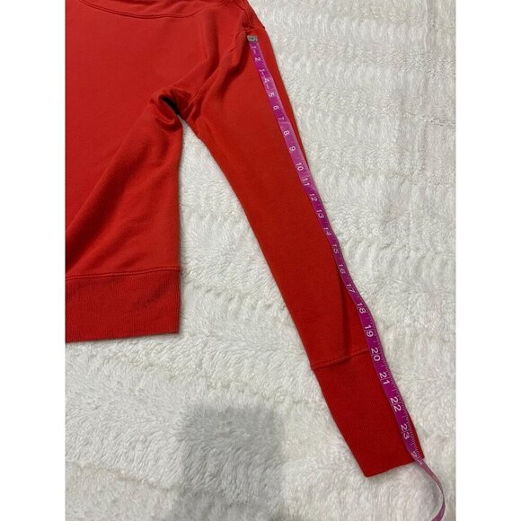 Athleta Studio Boatneck Sweatshirt Small Orange Super Soft Long Sleeve - Picture 7 of 7